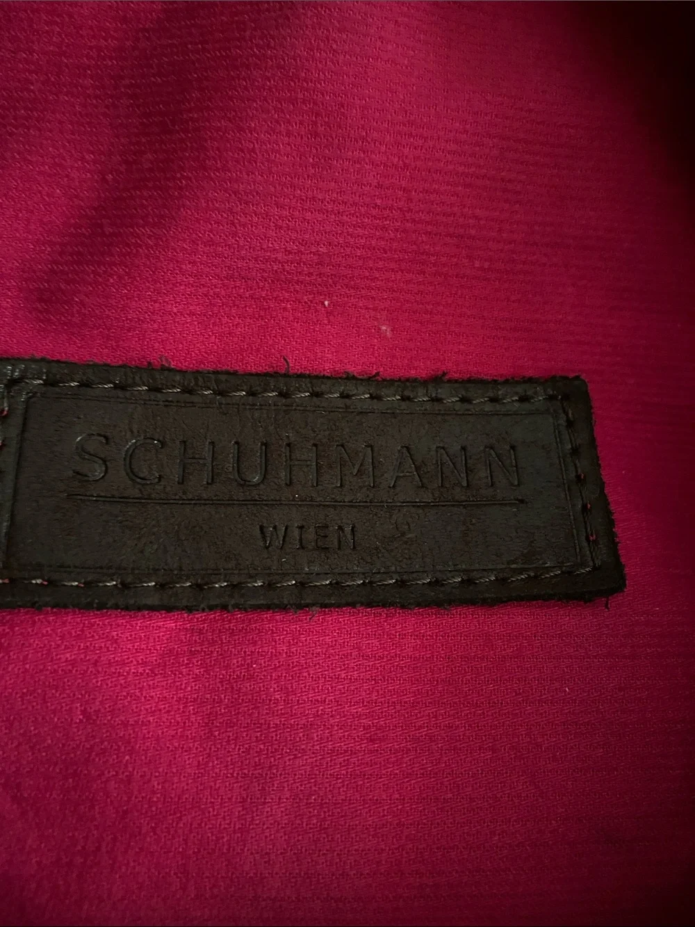 SCHUHMANN made in  Vienna, Austria large chocolate brown leather tote.